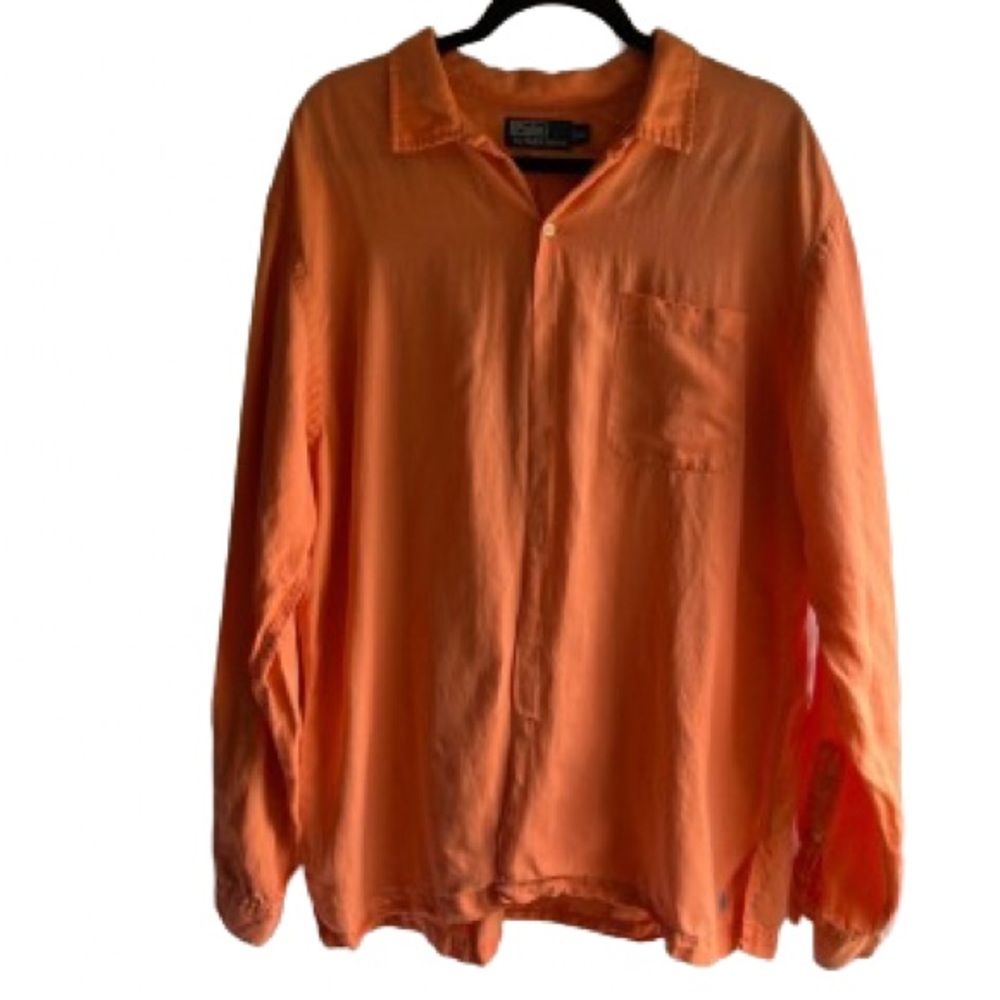 Vintage Polo by Ralph Lauren Button Down Long Sleeve Colored Pony in‎ XL.